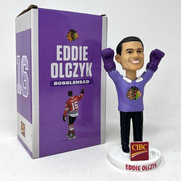 Eddie Olczyk #16 Bobblehead Chicago Blackhawks Hockey SGA Bobble - Picture 1 of 6